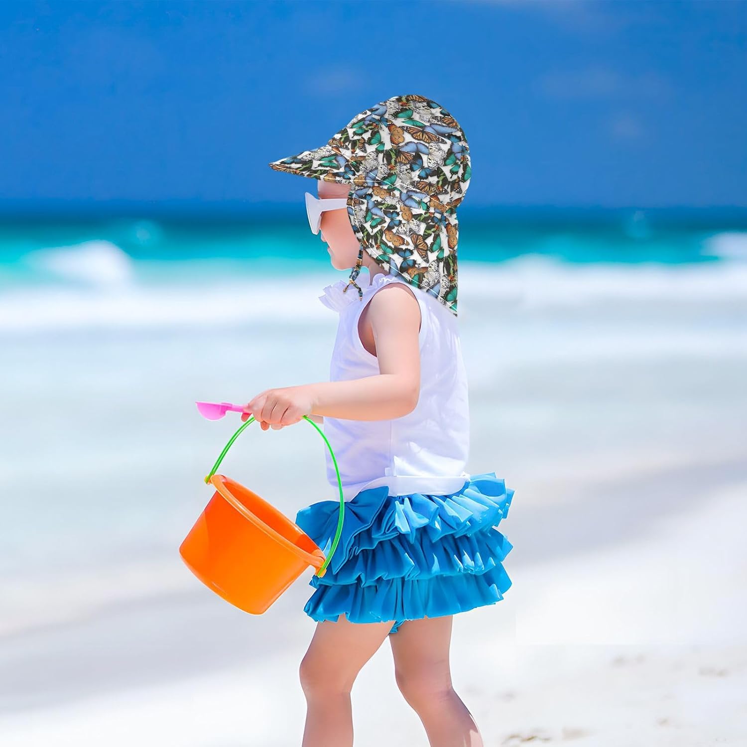 Bright Butterflies Baby Sun Hat for Kids
