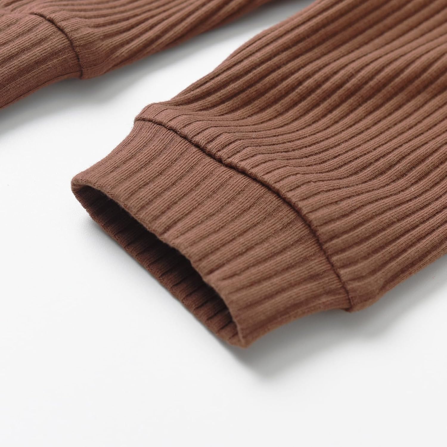 Ribbed Cotton Romper Pants Set for Newborn Boys Girls