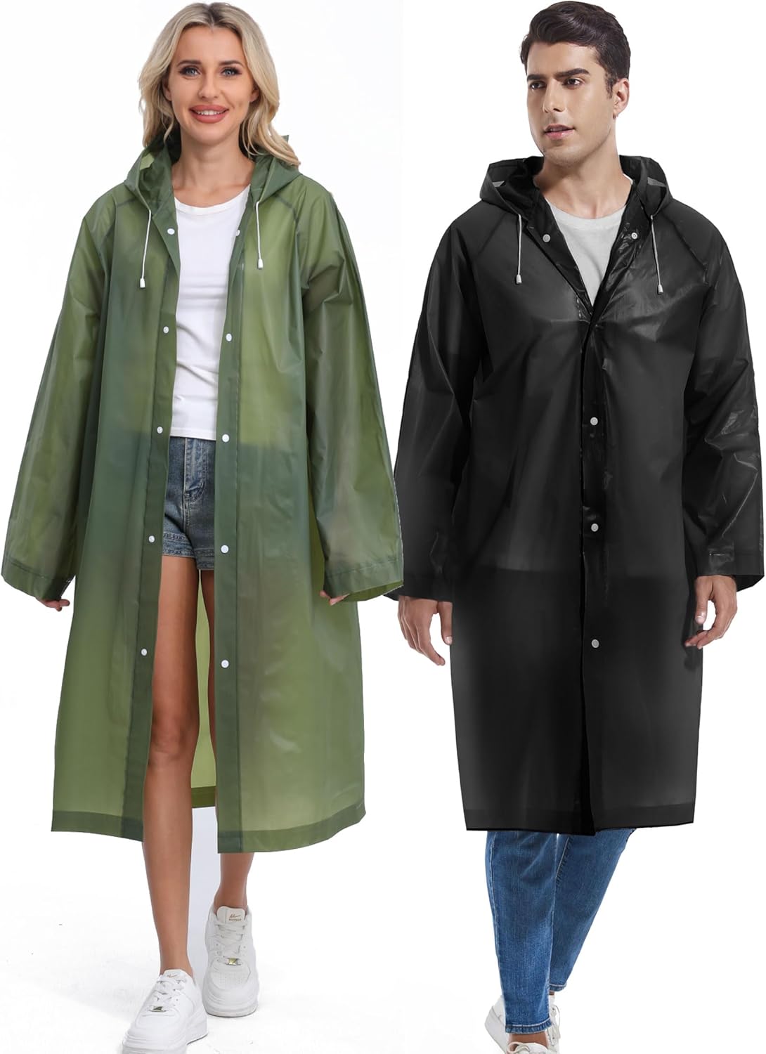 2-in-1 Reusable Rain Coats for Men Women