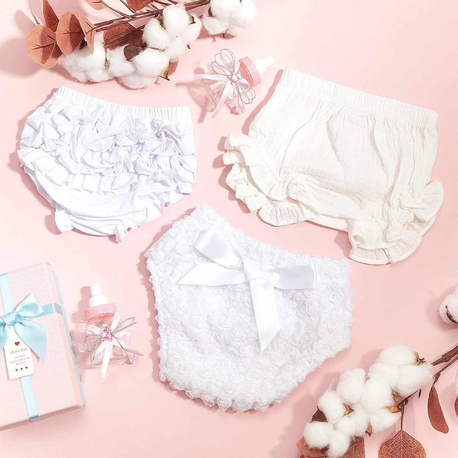 Eurzom 3-Piece Baby Bloomers Cute comfy for Toddler Girls