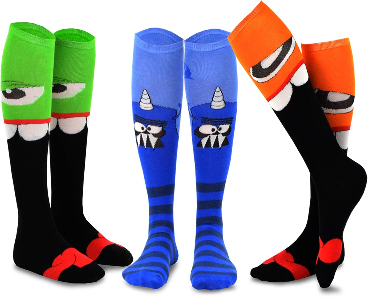 TeeHee Crazy Fun Knee High Socks for Women Party Events