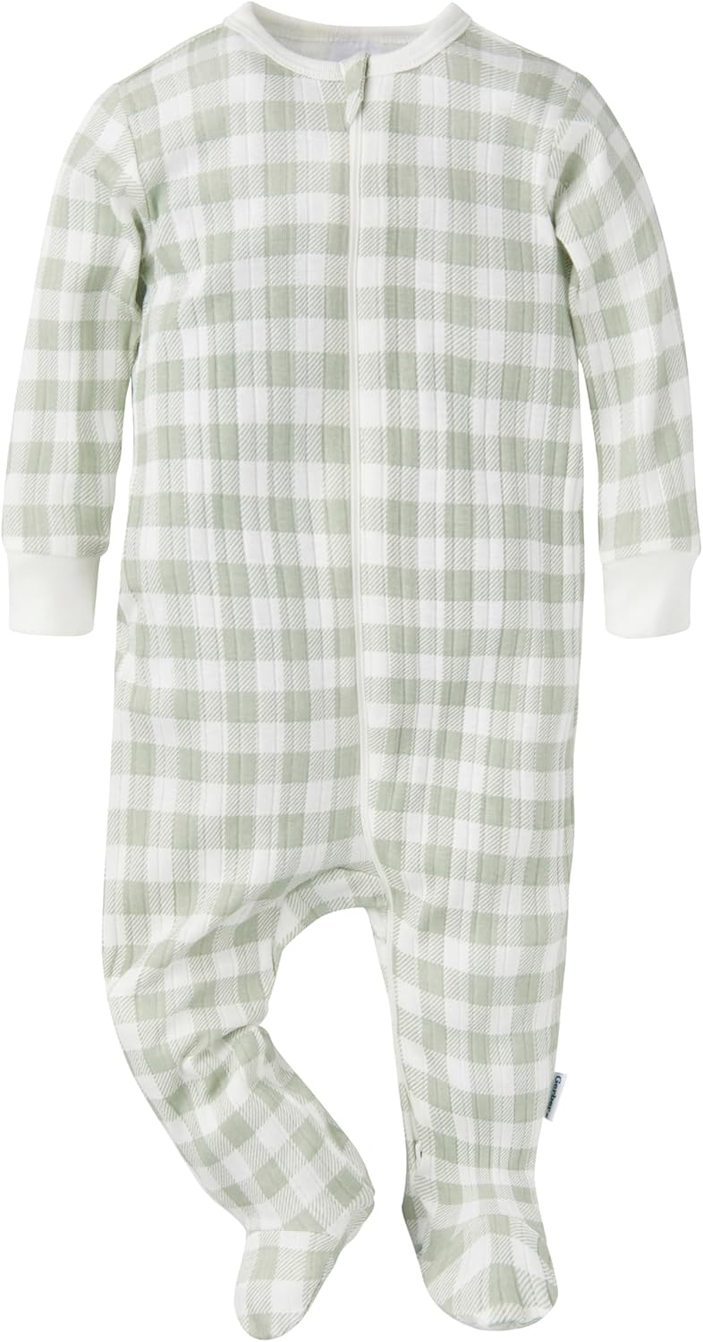 Gerber Unisex Baby 2-pack 2-way Zip Textured Sleep N Play