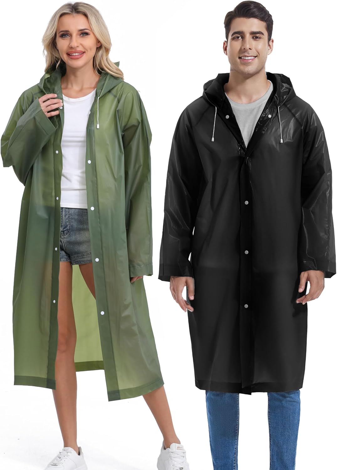 2-in-1 Reusable Rain Coats for Men Women