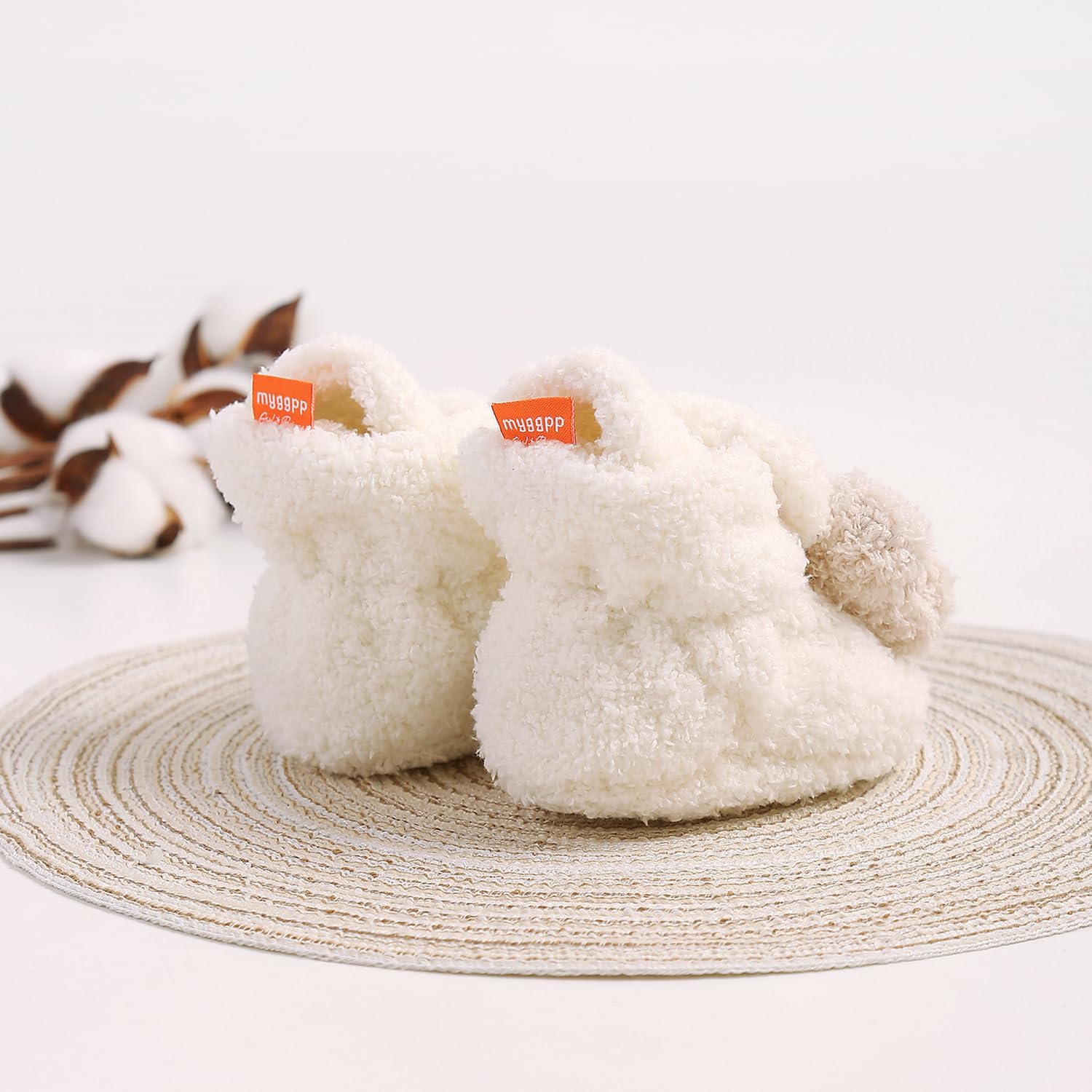 Stay-On Non-Slip Fleece Booties for Newborn Boys Girls