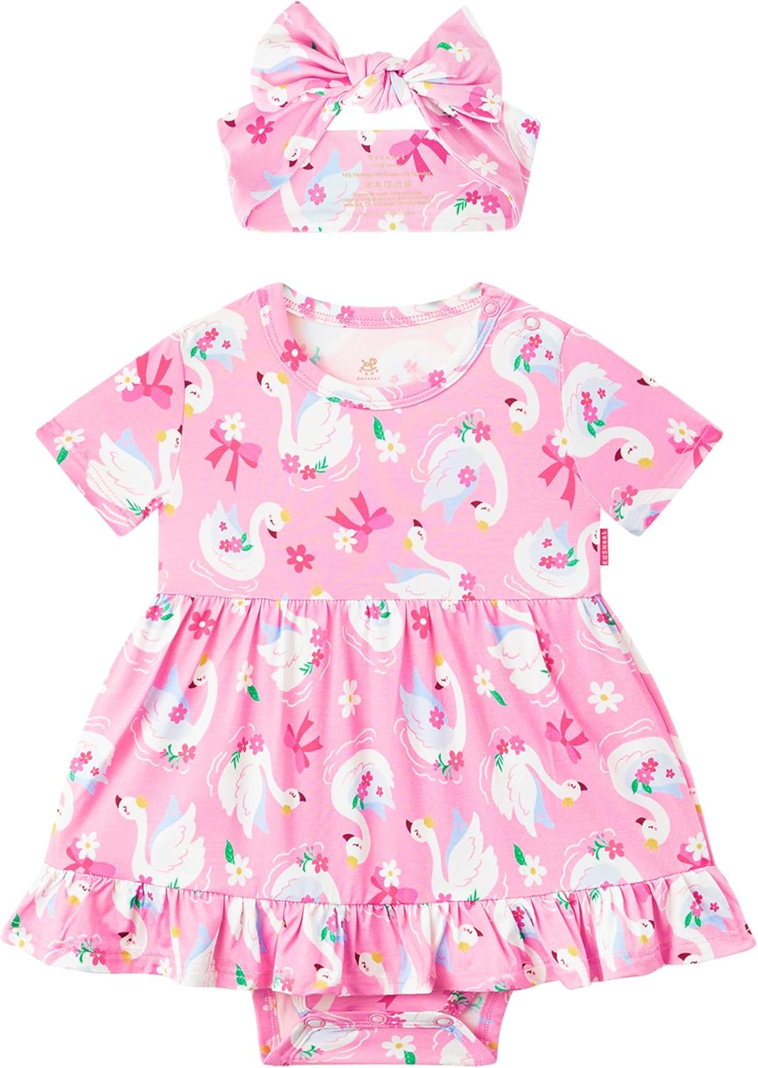 EASWEET eradles Summer baby girl dress with ruffled trend
