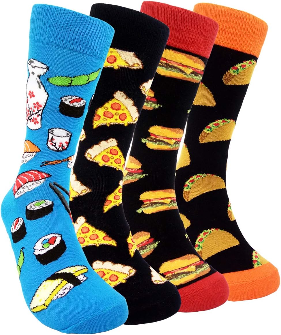 HSELL Mens Novelty Socks for Men with Crazy Design