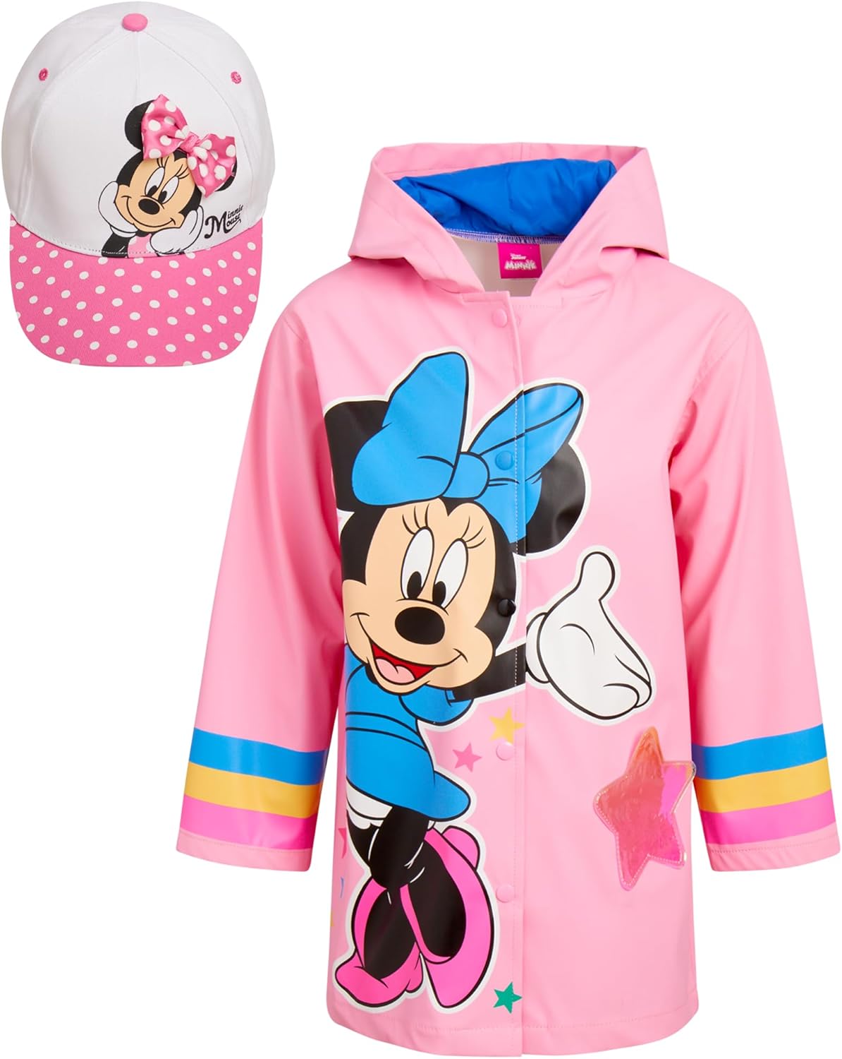 Disney Girls Raincoat with Minnie or Frozen Print 1