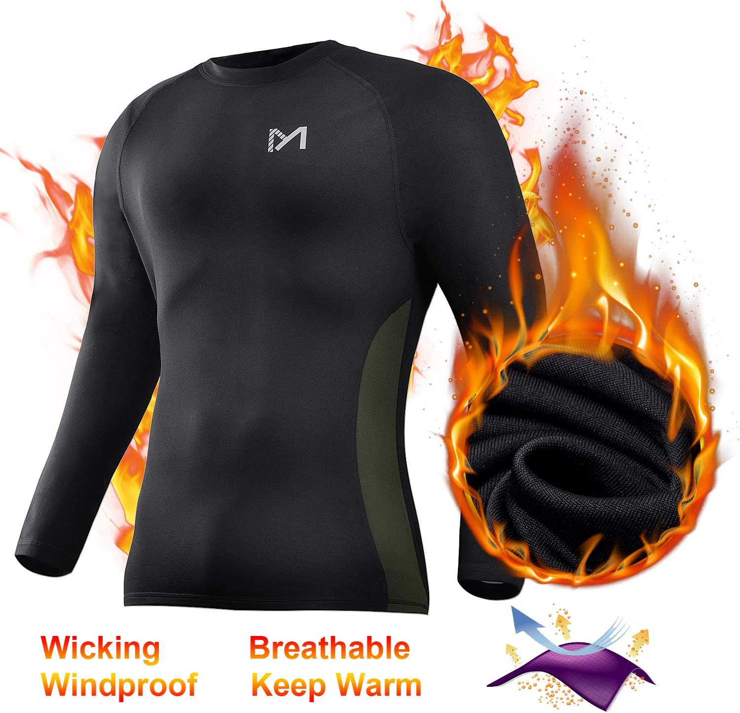MEETYOO Mens Thermal Underwear Set for Winter