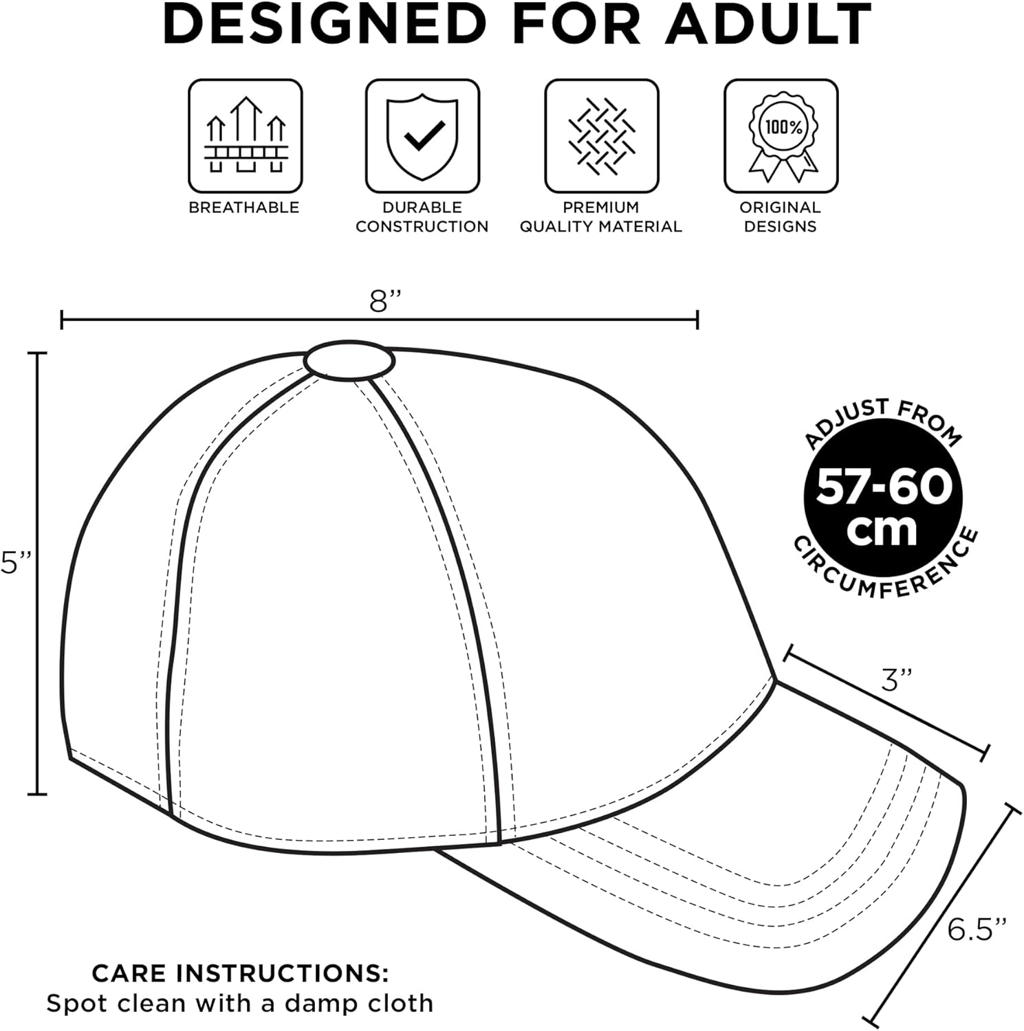 Disney Mens Baseball Cap Mickey Mouse Adjustable Hat