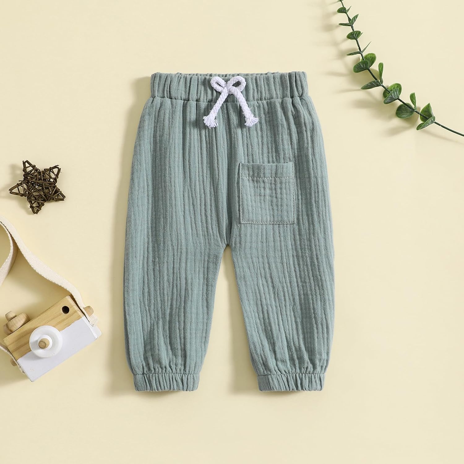 Comfy Cotton Linen Joggers for Toddler Boys Girls