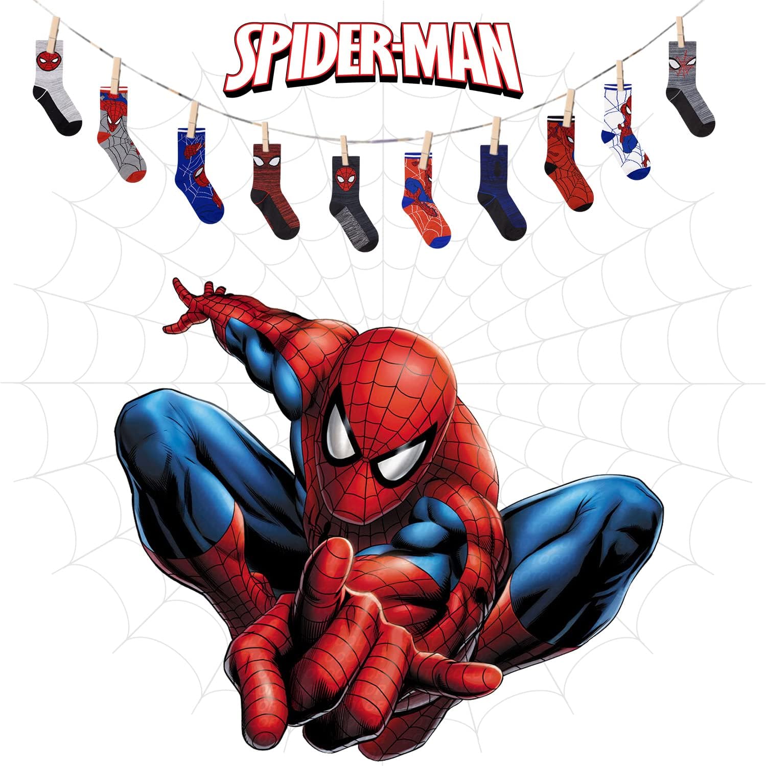 Spiderman Boys Socks 10-Pack Marvel toddlers legendary