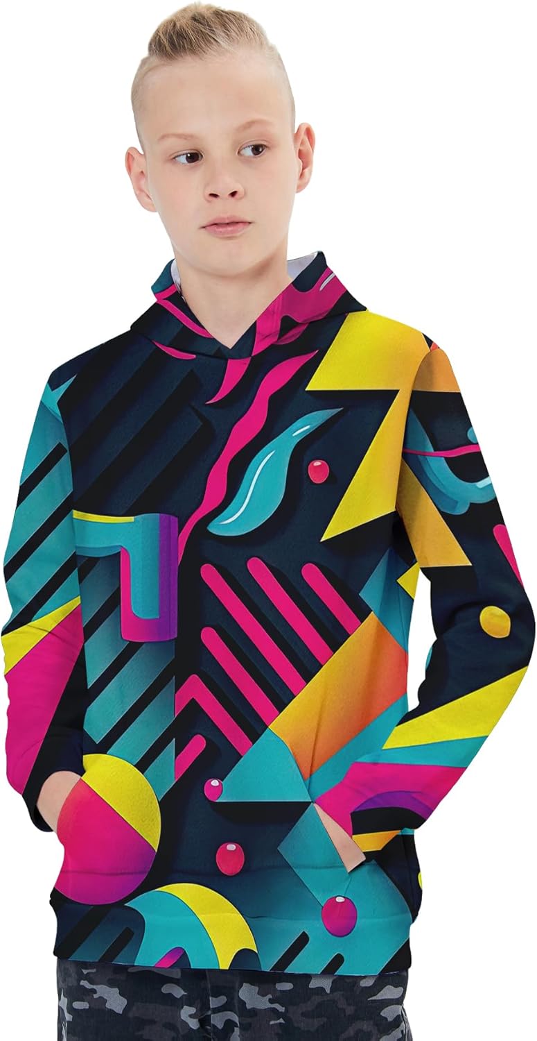 Cozy 3D Graphic Hoodie for Kids