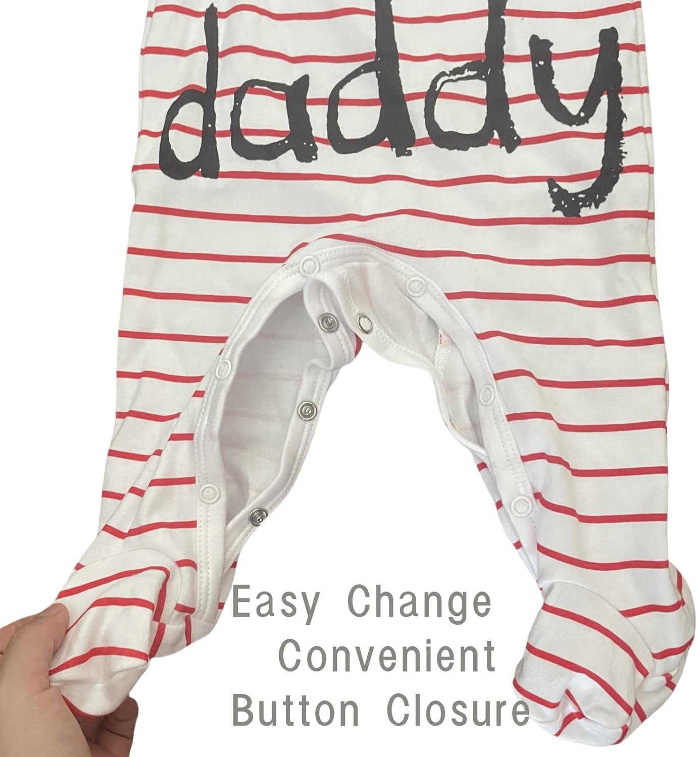 AOMOMO Newborn Baby Bodysuits I Love Daddy Mummy Rompers
