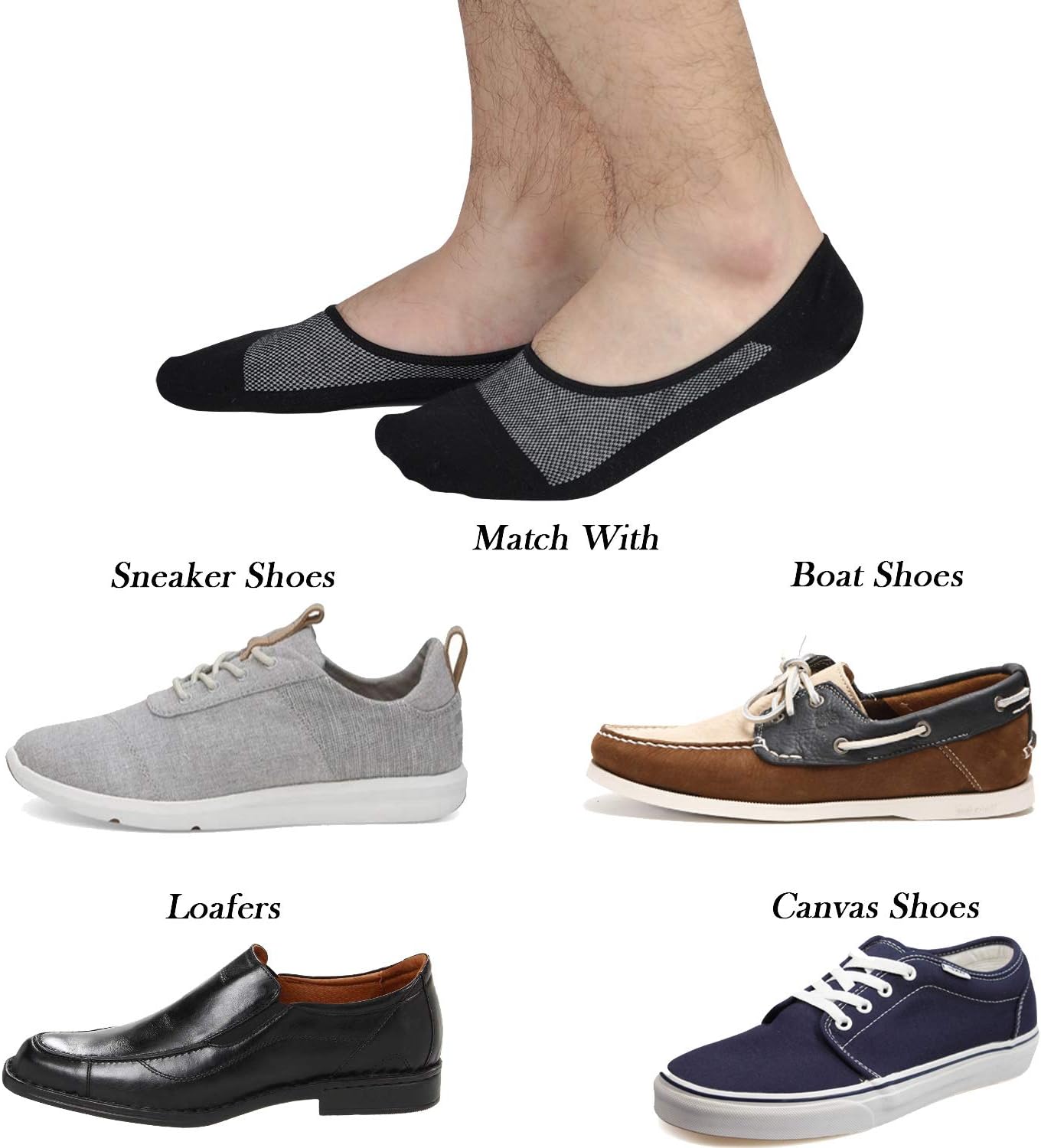 JORMATT No Show Socks for Men Comfort Durability