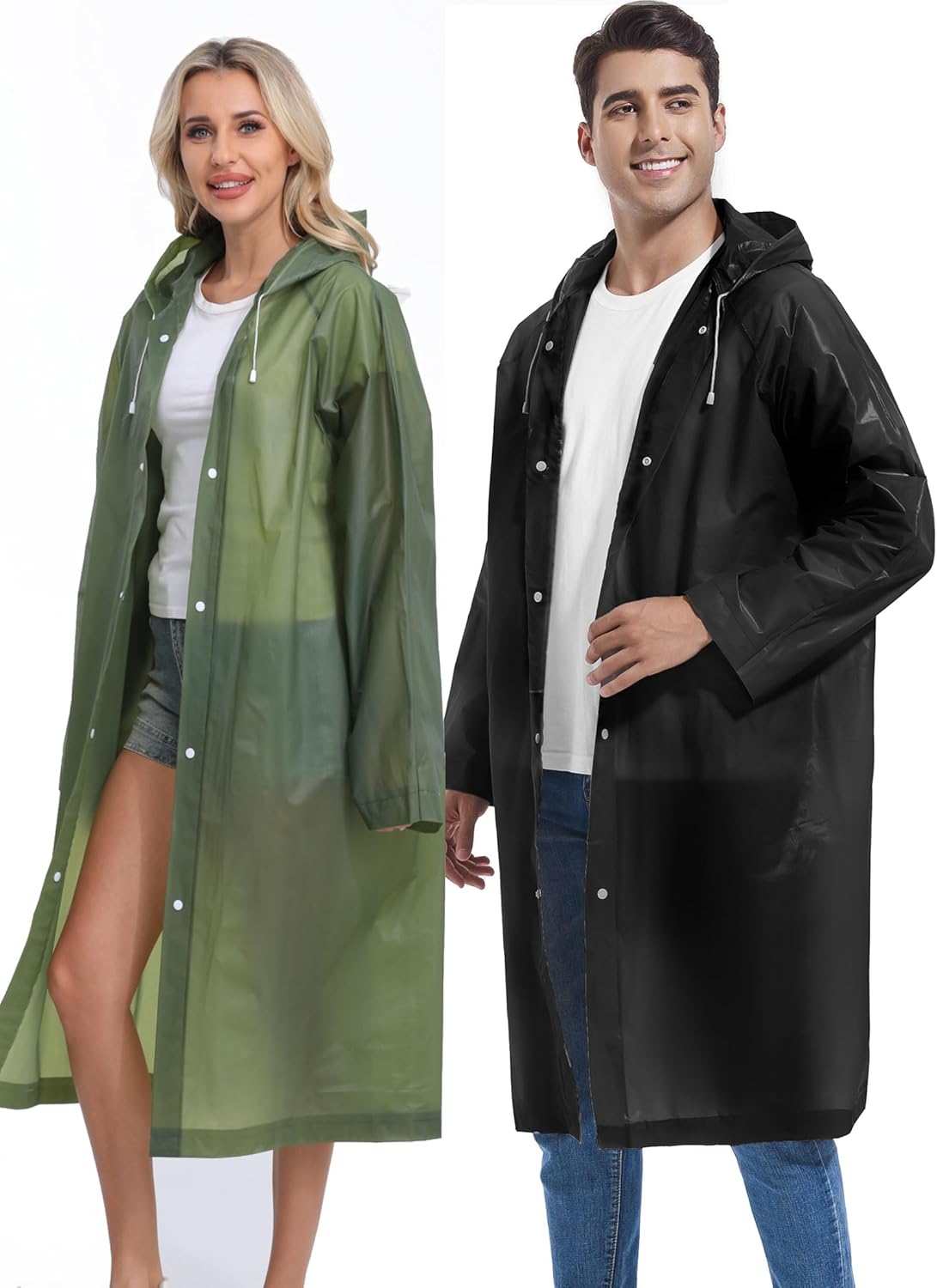 2-in-1 Reusable Rain Coats for Men Women
