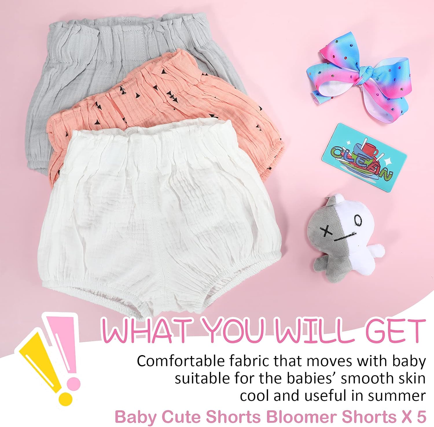 Sintege Summer Linen Bloomers for Baby