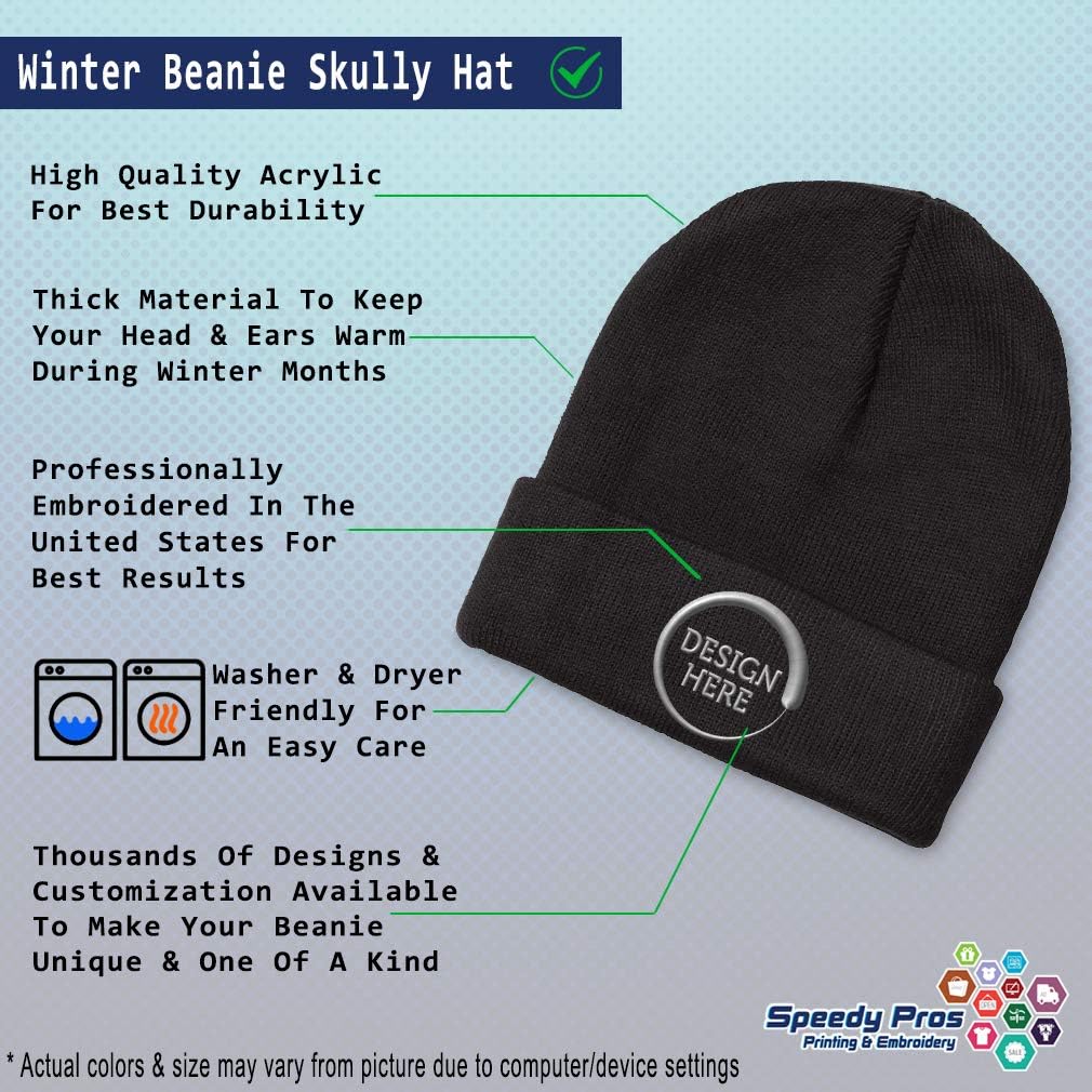 Enduring Winter Warmth - Mens Trumpet Skull Cap with Music Embroidery