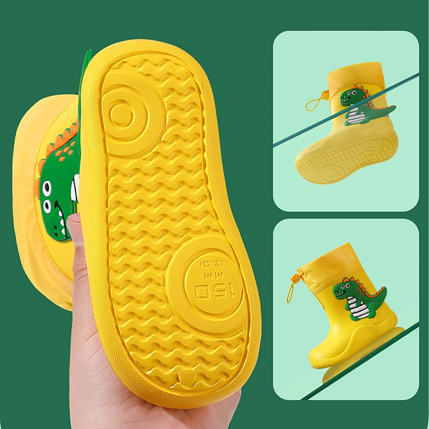 Cute Toddler Rain Boots with Cartoon Animals