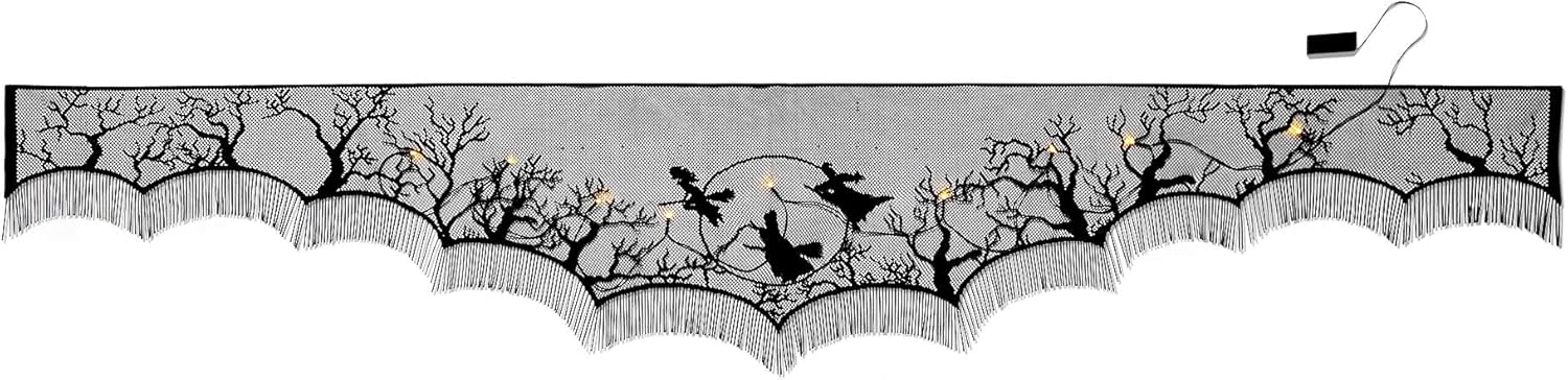Spirit Halloween Hocus Pocus Light-Up Mantel Scarf