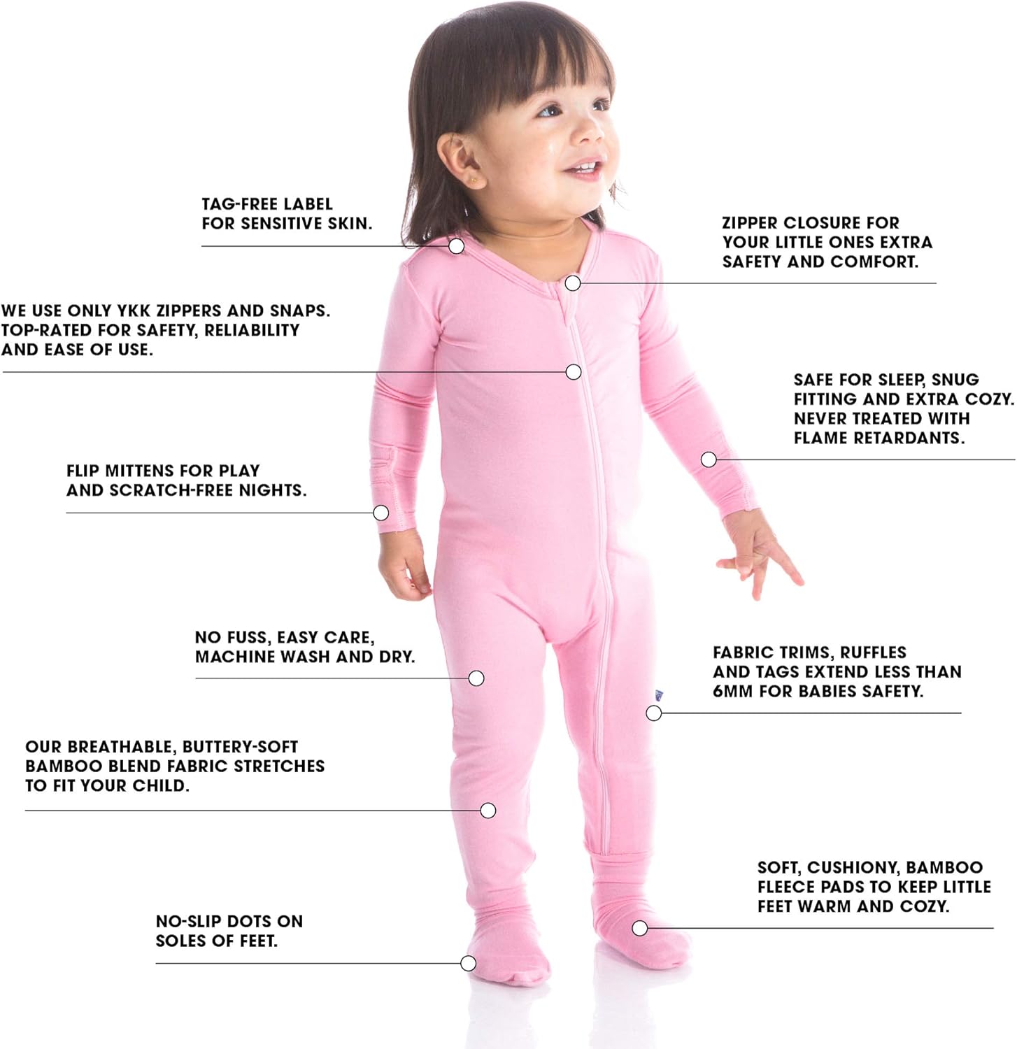 KicKee Print Footie with Zipper