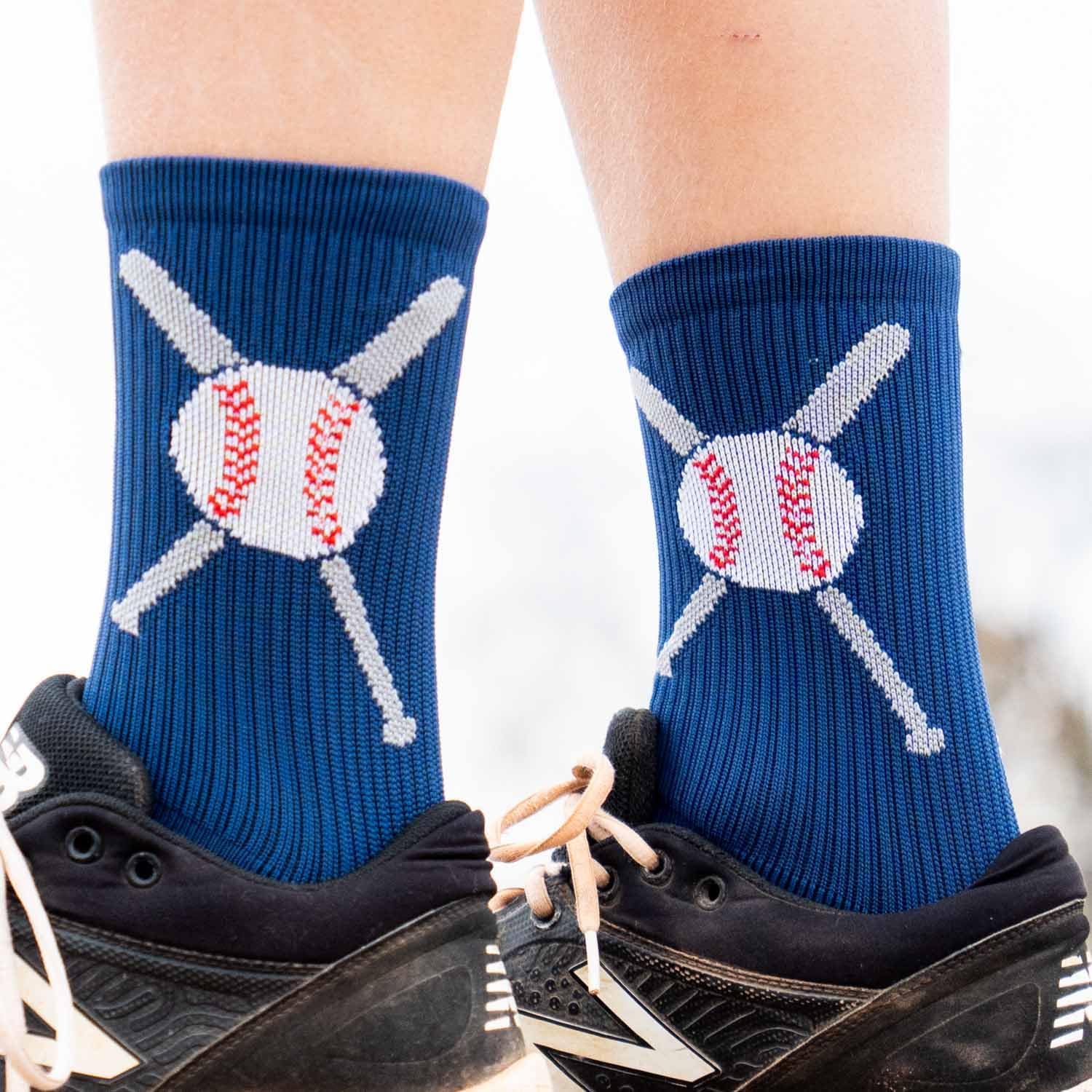 ChalkTalkSPORTS Baseball Mid-Calf Socks for Youth Adults