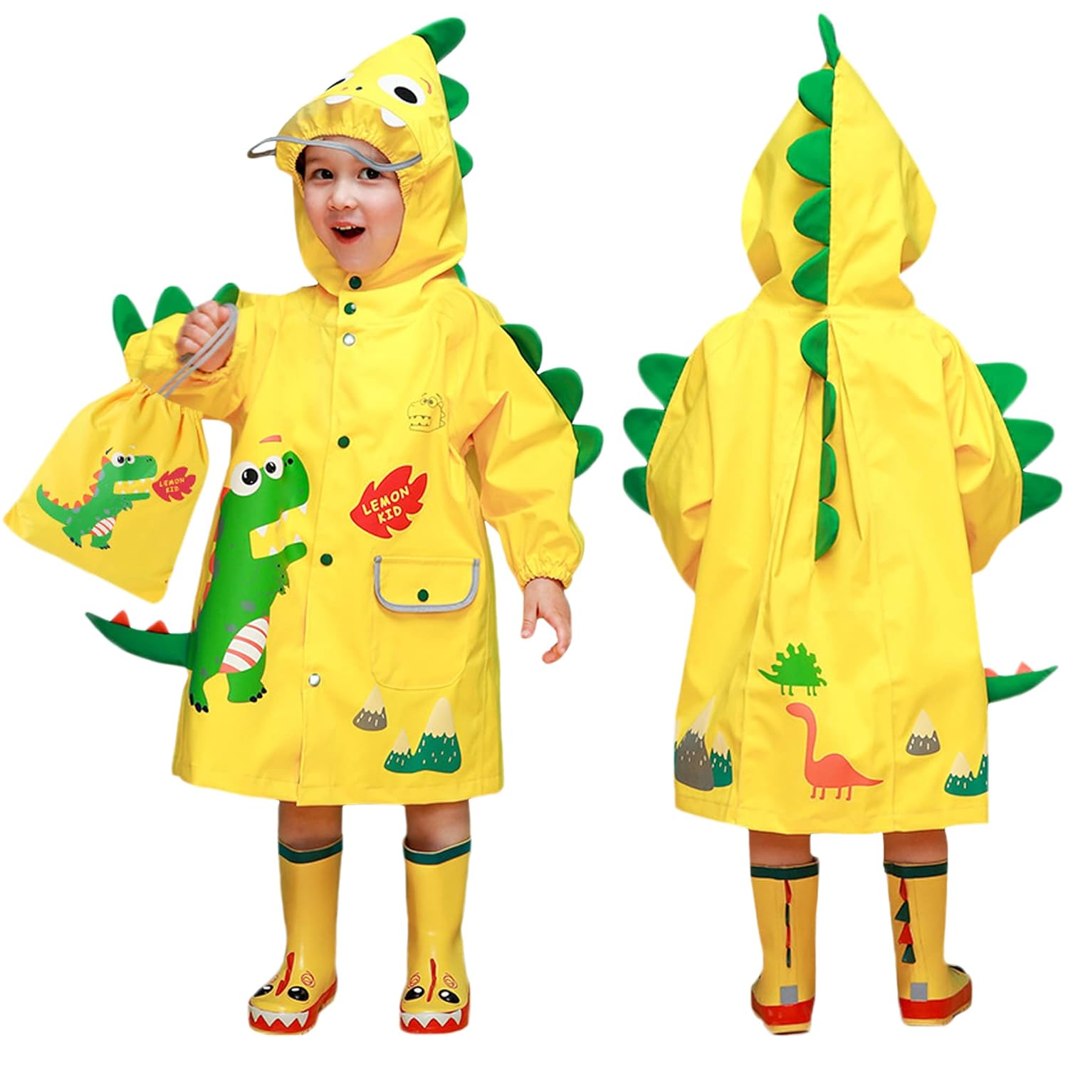 Fewlby Cartoon Kids Rainjacket 4-6