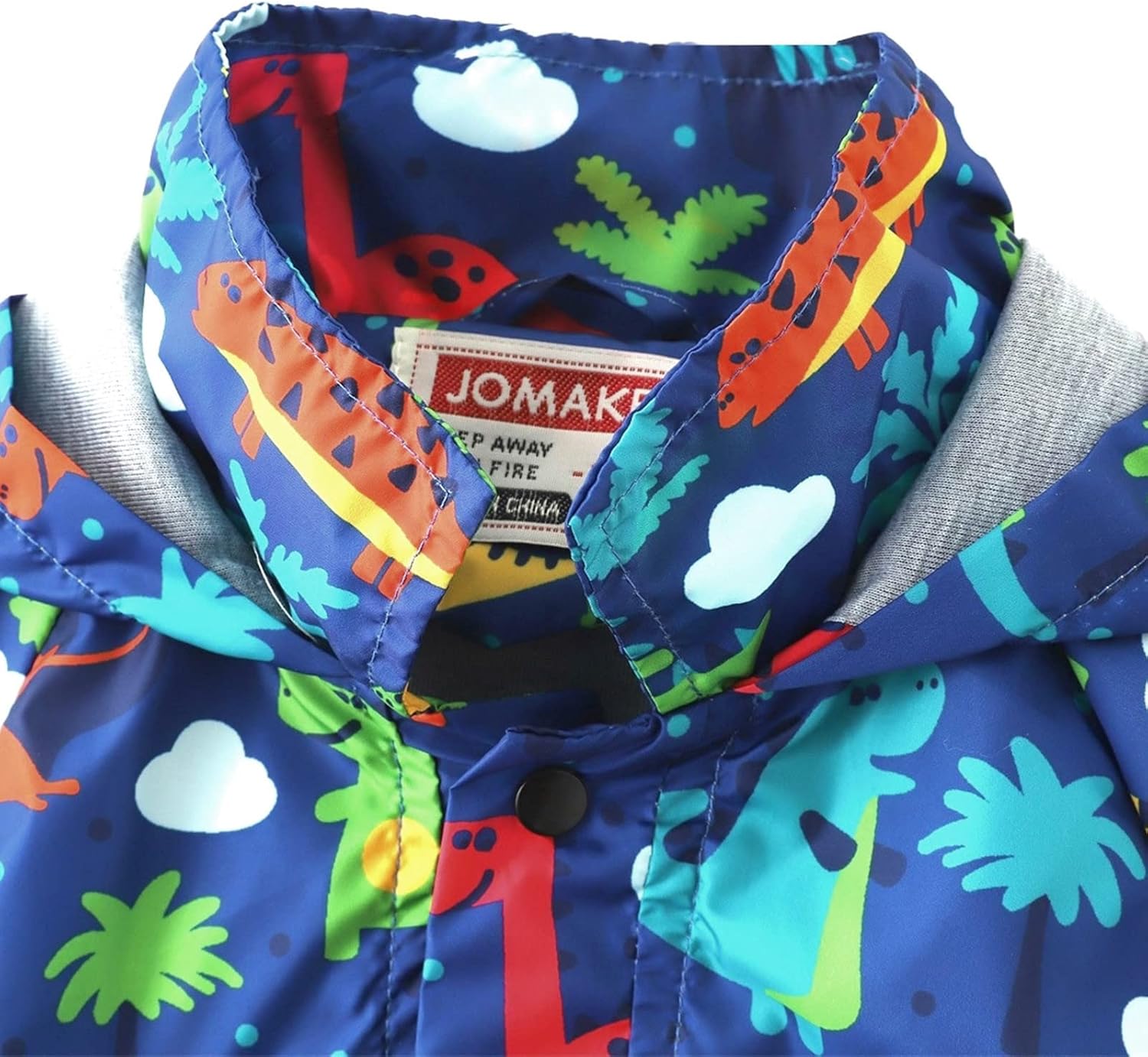 Kids Rainbow Cartoon Animal Print Cute Overalls and Jacket - Waterproof