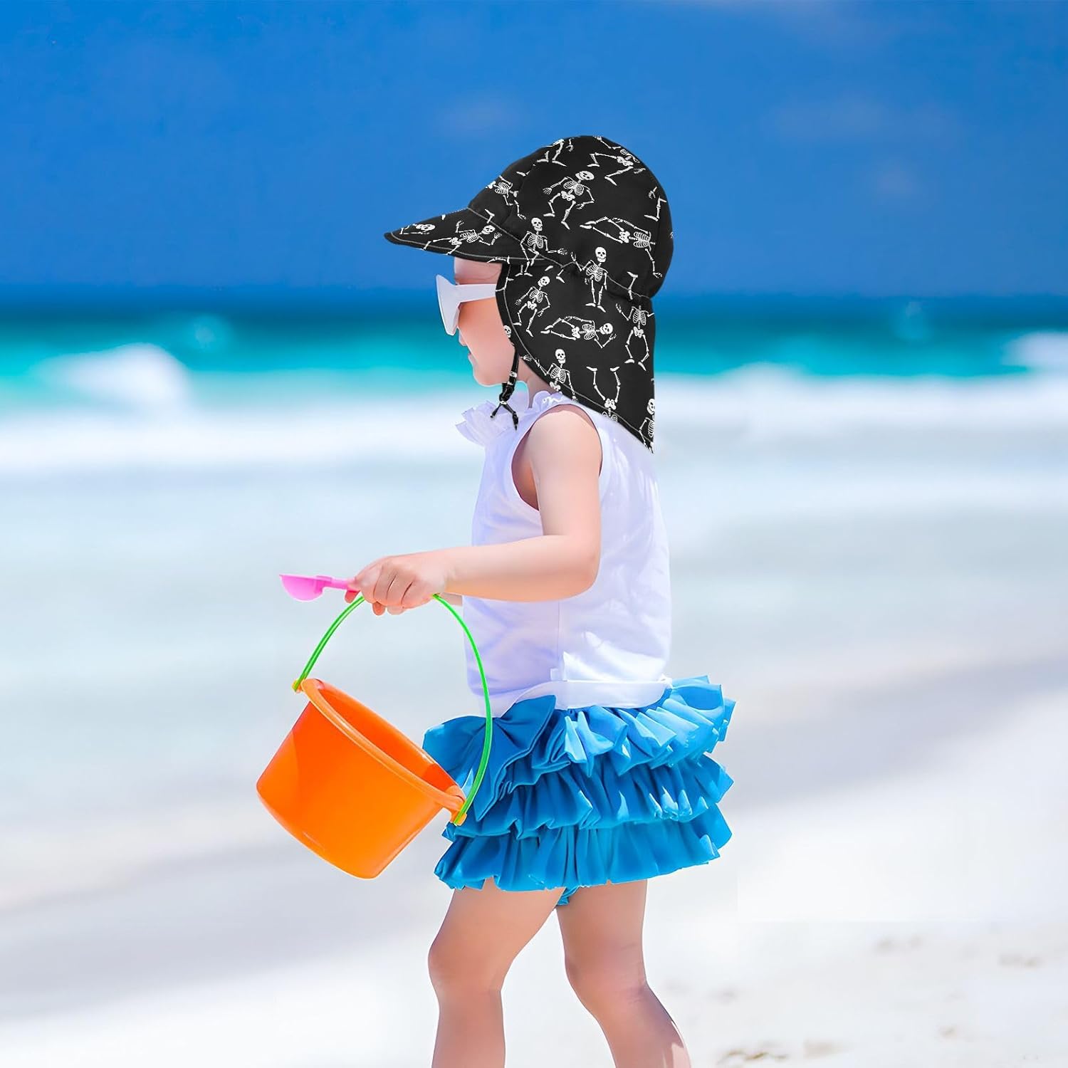 Pigsaly Skeletons Baby Toddler Sun Hat