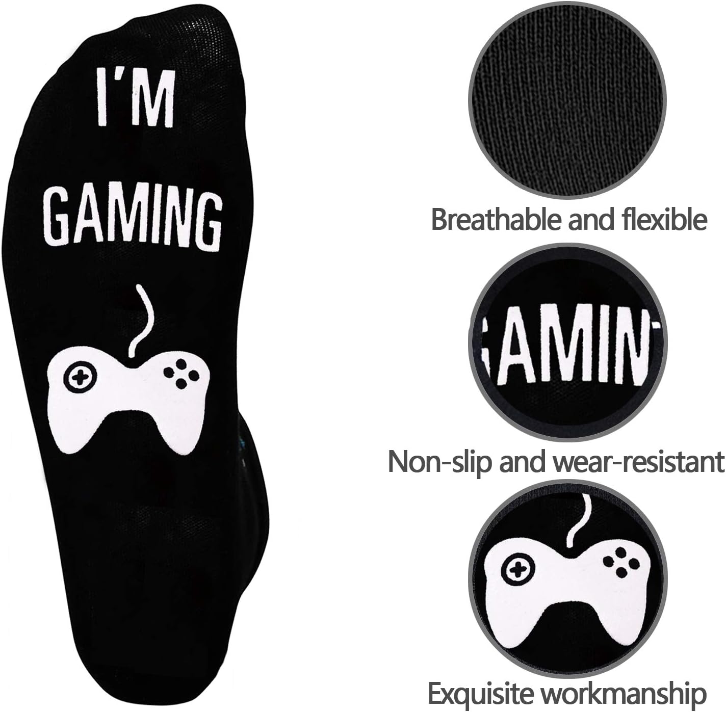 NDLBS into Christmas Gaming Socks for Men