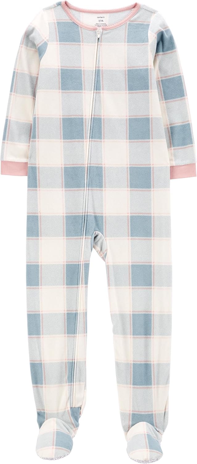 Carters Big Girls Femmes Fatales Footed Microfleece Undies Sleeper Pajamas for Girls