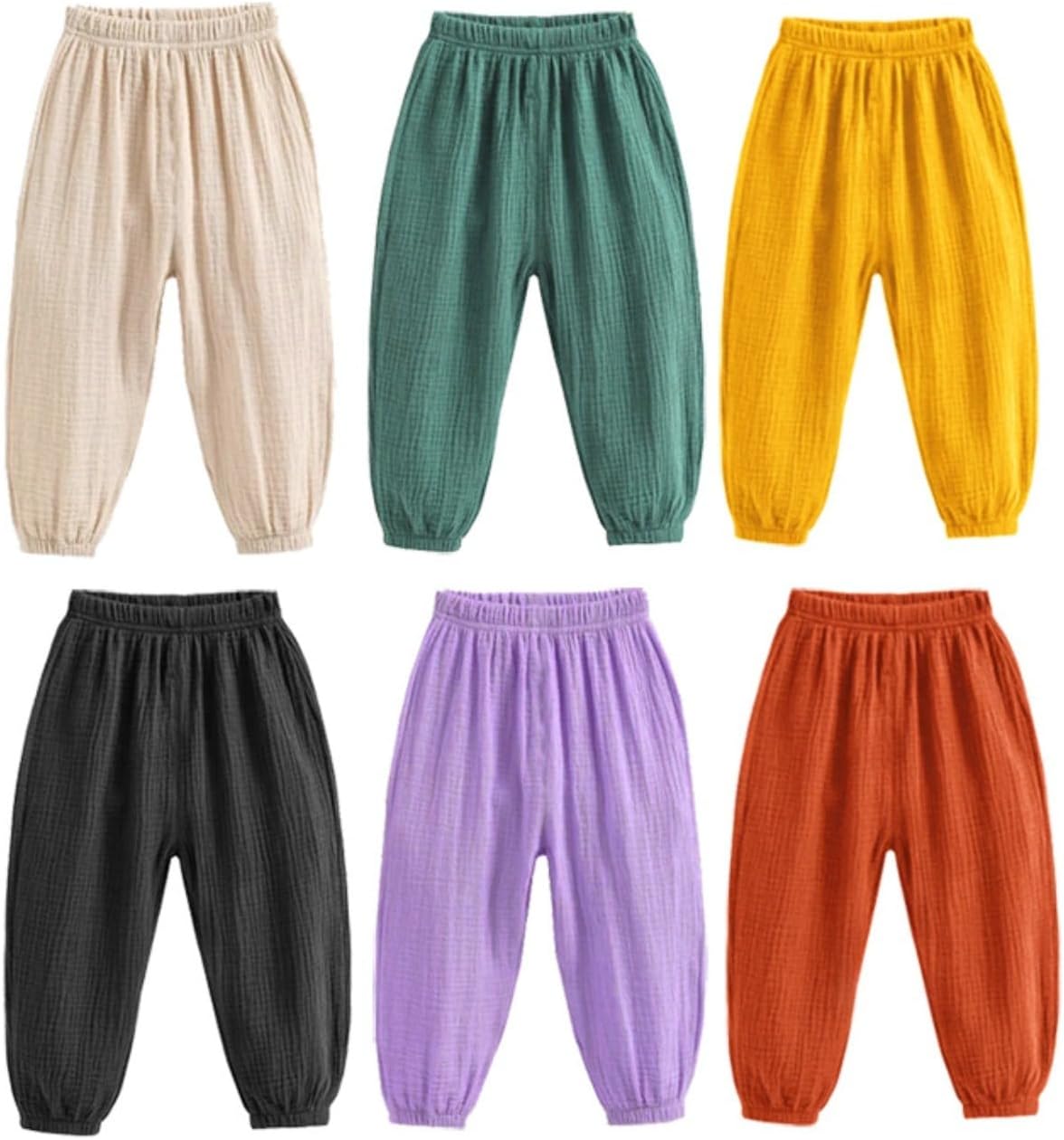 Heamoe Toddler Girls Soft Cotton Linen Bloomers