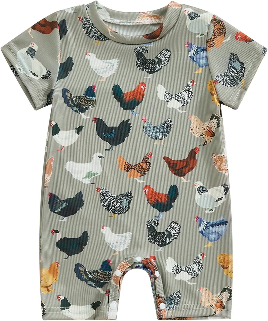 SAYOO Cow Print Baby Romper Western Farm Clothes for Toddler and Kids