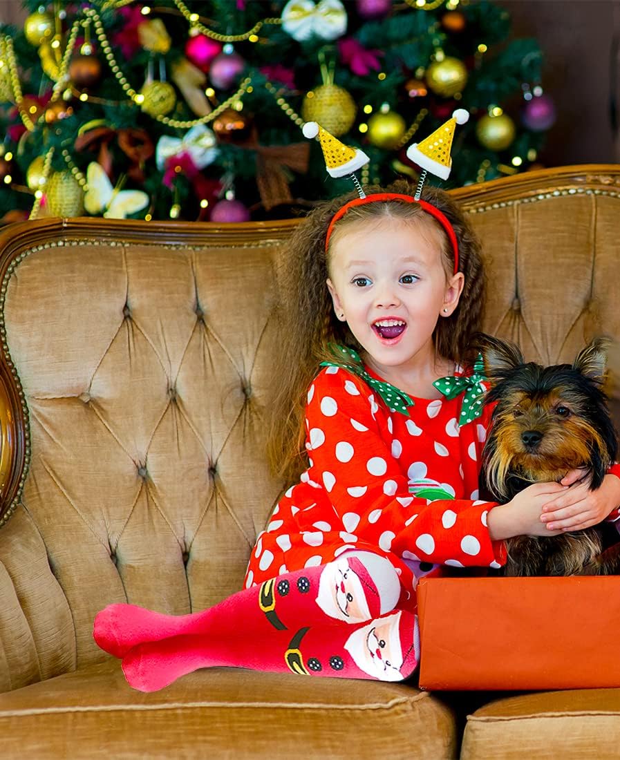 MarJunSep 3-13 Years Christmas Knee High Leak-Proof Socks