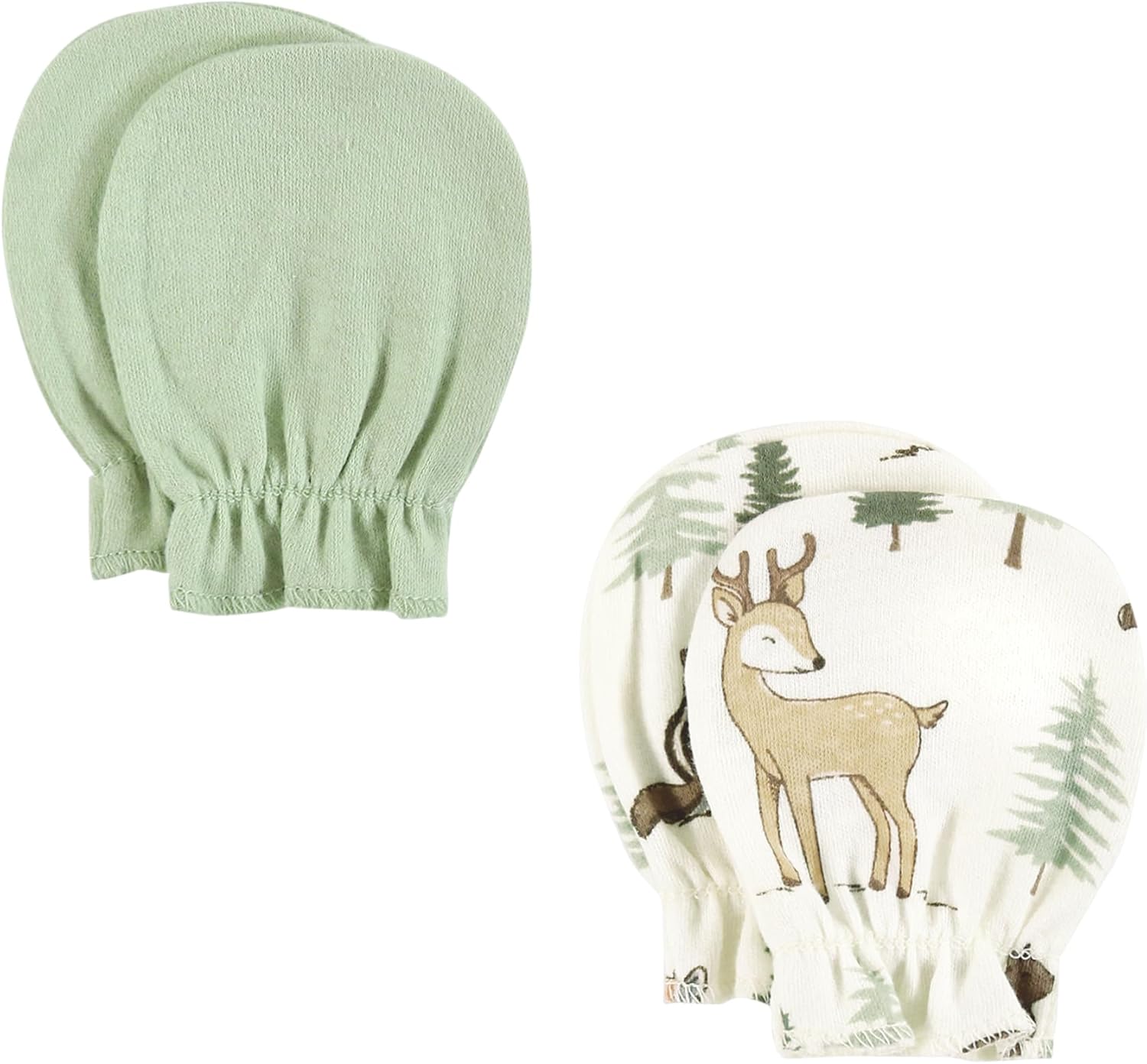 Hudson Baby Unisex Cotton Scratch Mittens Set