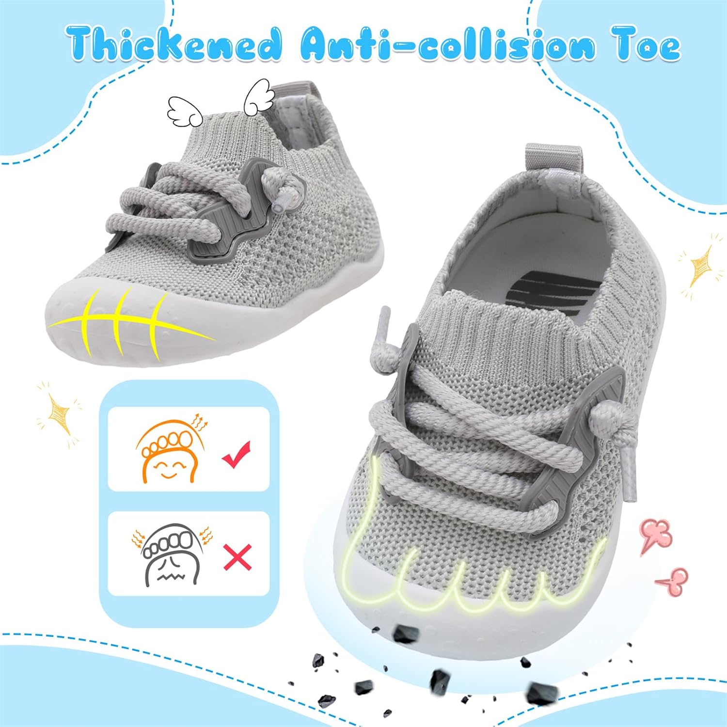 Barerun Baby Walk Shoes Soft Supportive Non-Slip