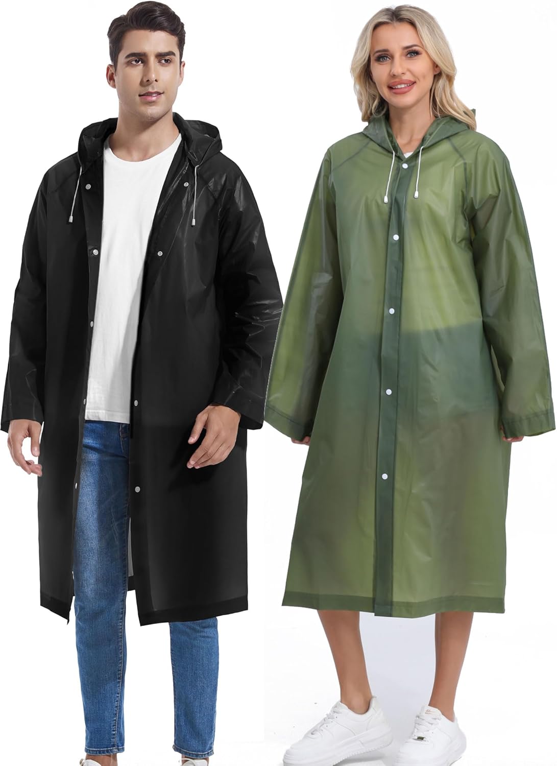 2-in-1 Reusable Rain Coats for Men Women
