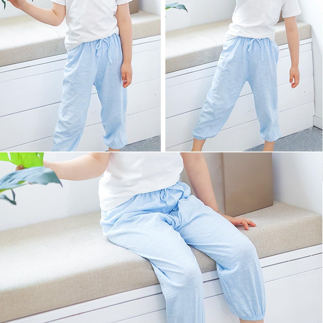 PAUBOLI Baby Long Bloomers Comfortable Cooling Pants for Kids 12M-7T