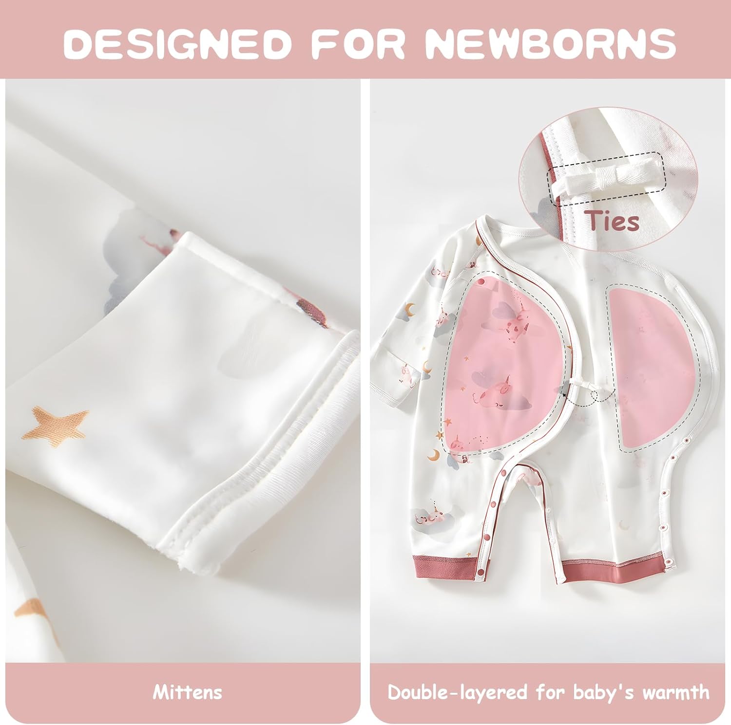 Cherie Kids Organic Cotton Romper for Newborn 0-6 Months