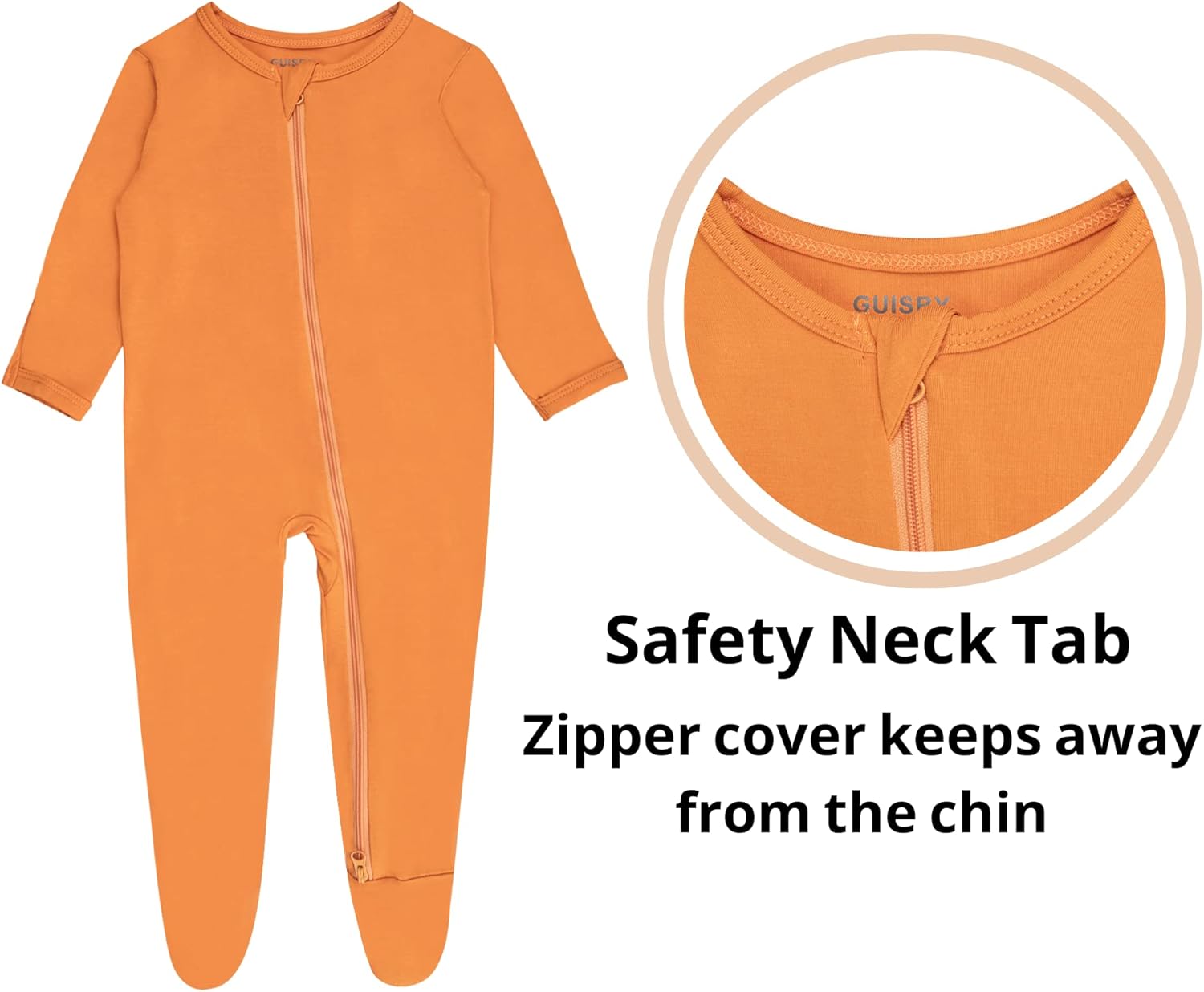 Guisby Bamboo Footed Pajamas for Babies