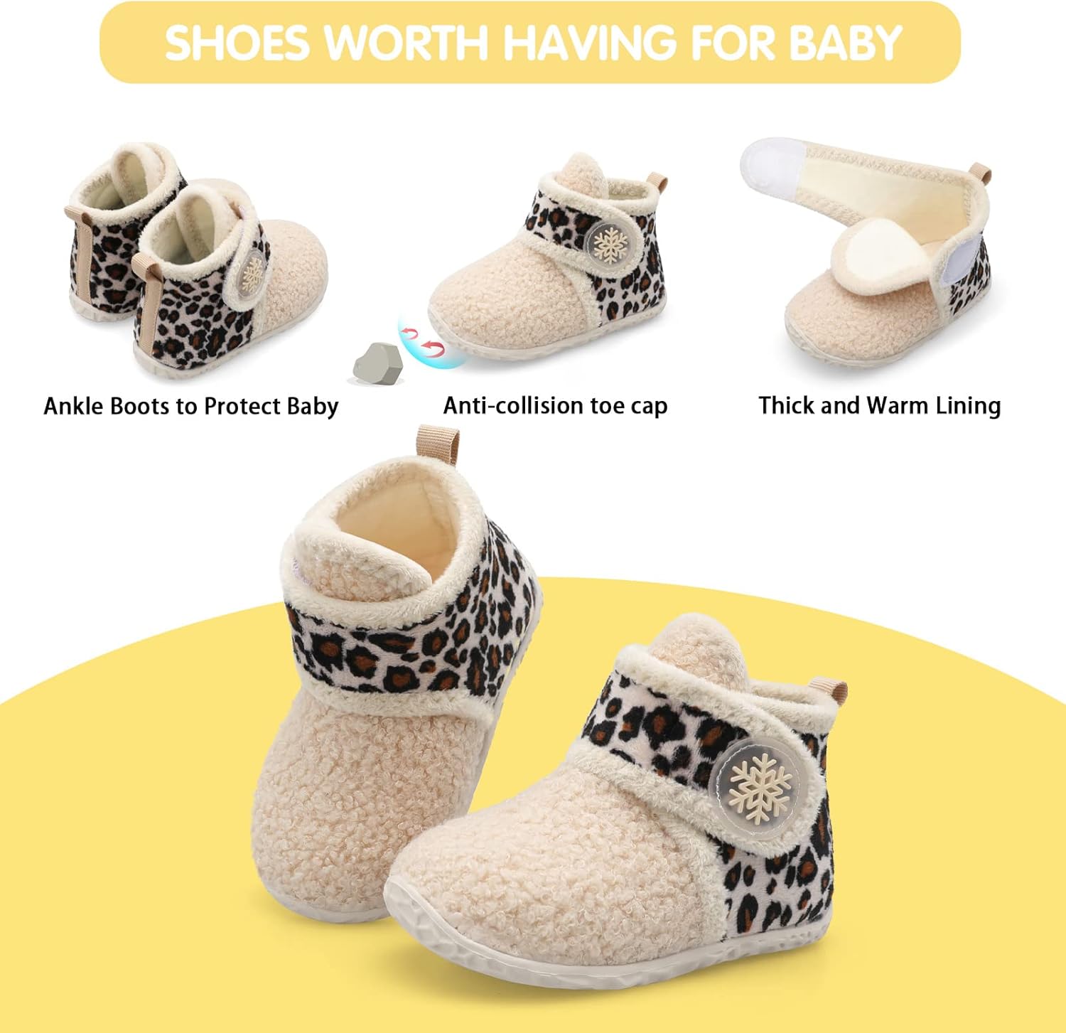 Warm Soft Fuzzy Slippers for Babies