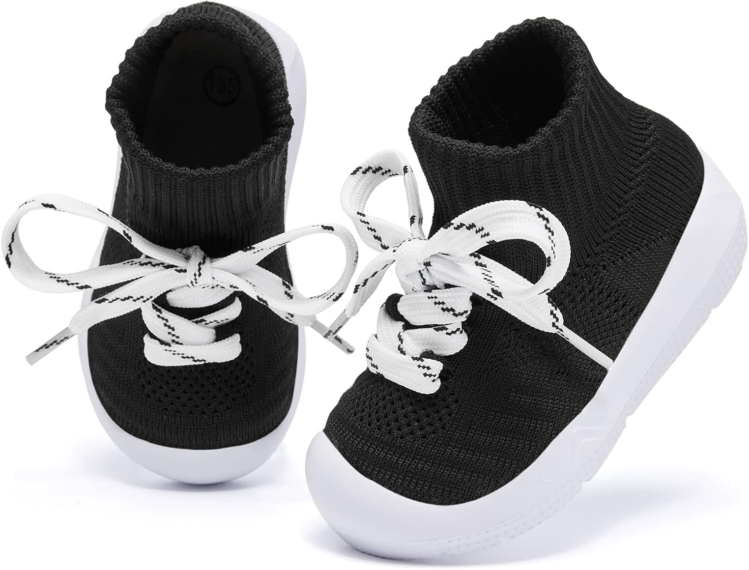 MORENDL Baby Sock Shoes Non-Slip Slip-On Sneakers for Toddlers
