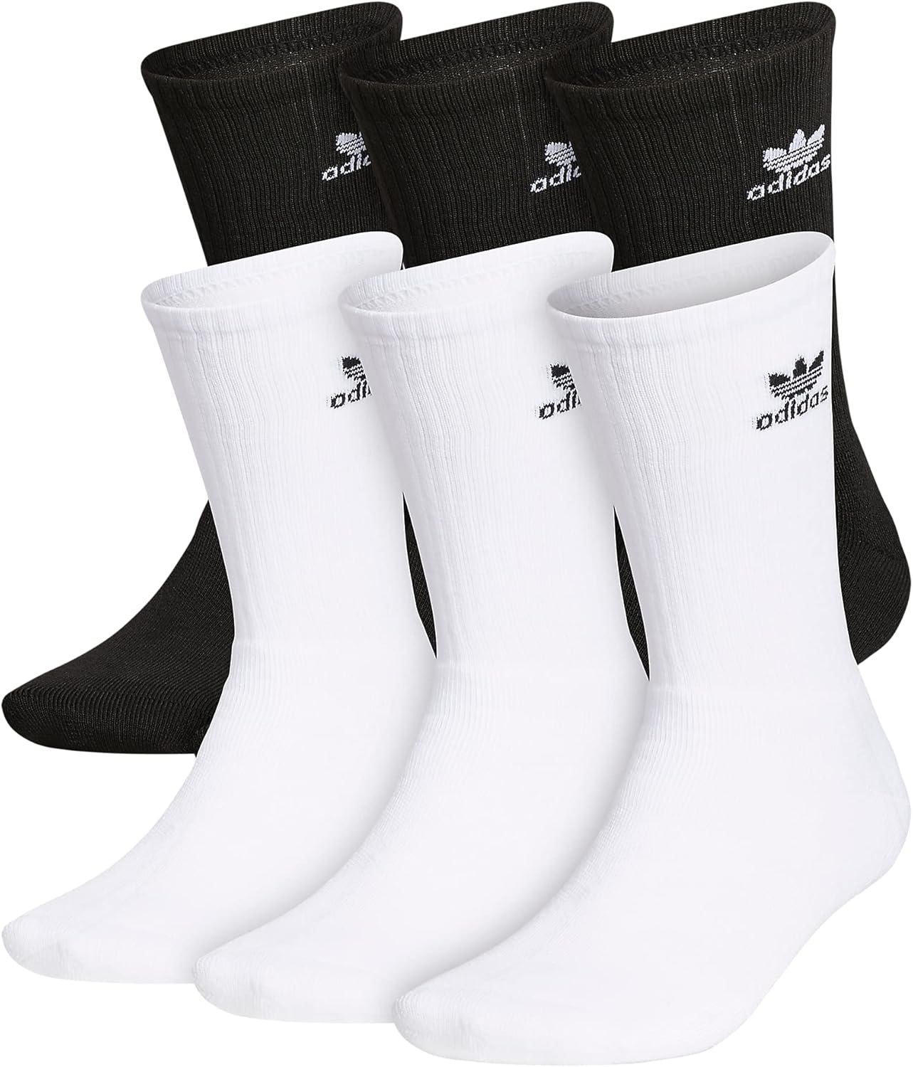 Adidas OriginalsMoisture-wicking Crew Socks 6 Pairs Durable arch support