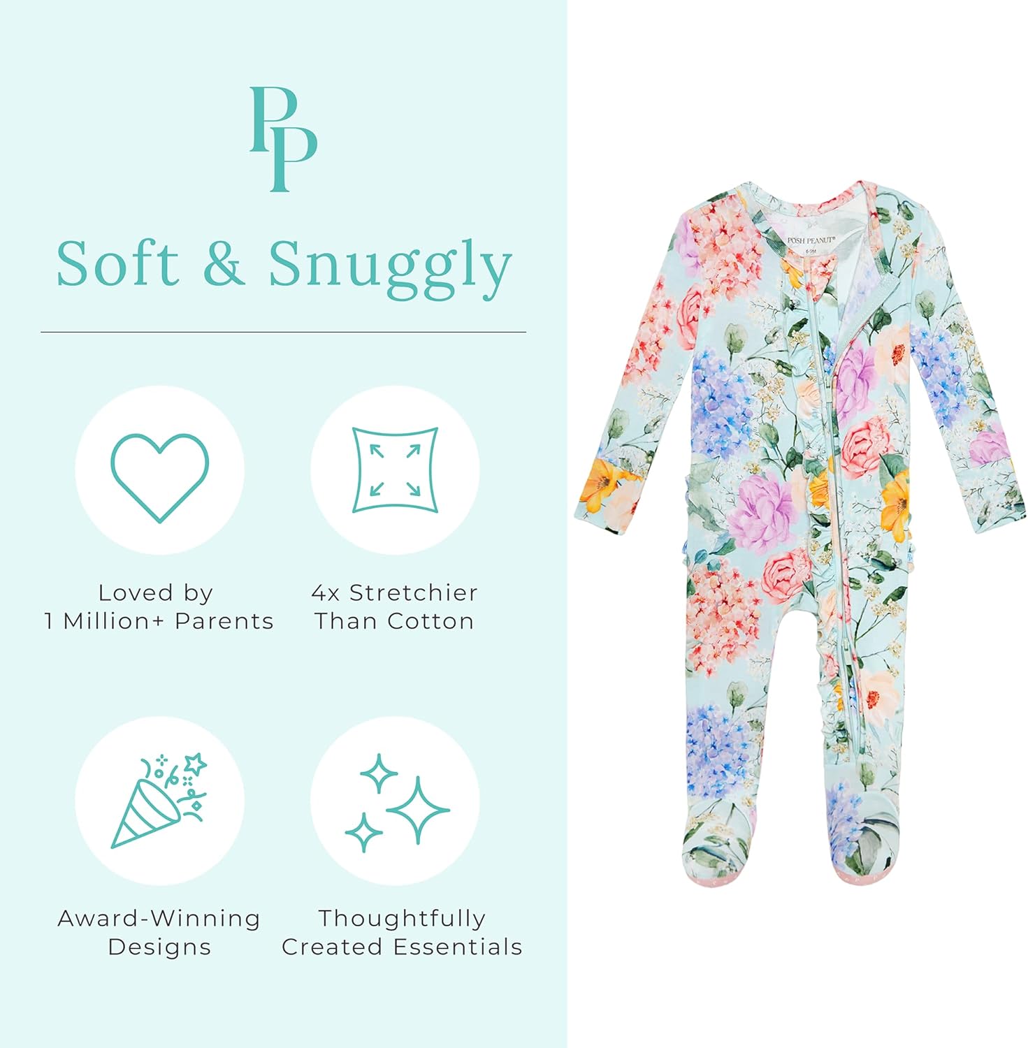 Posh Peanut Footie Pajamas for Baby Girls