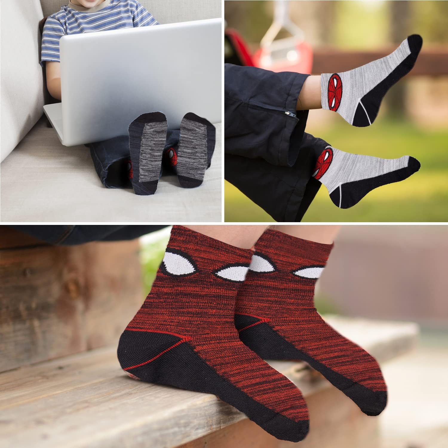 Spiderman Boys Socks 10-Pack Marvel toddlers legendary
