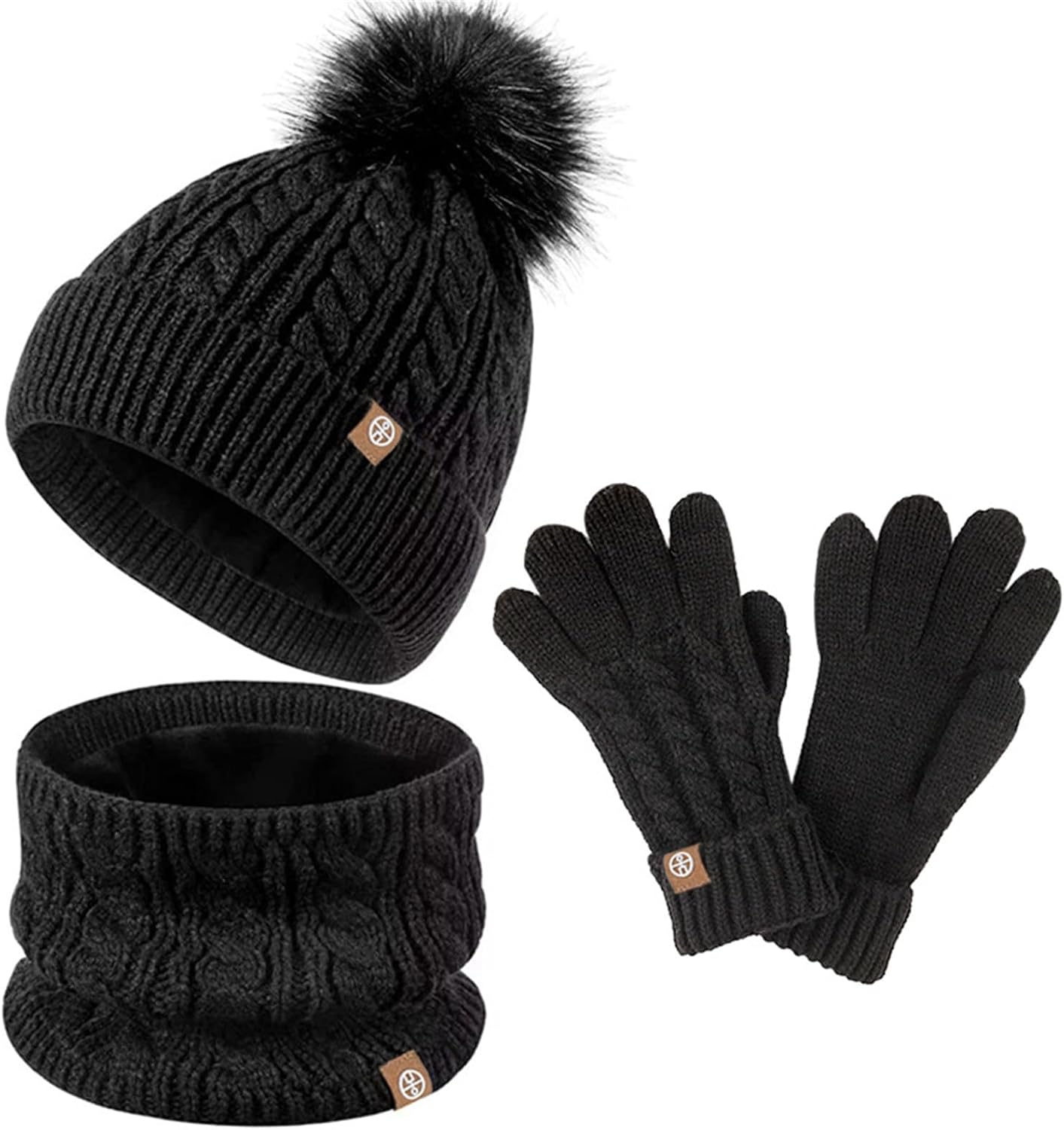 Childrens Winter Hat Knitted with Ear Flap