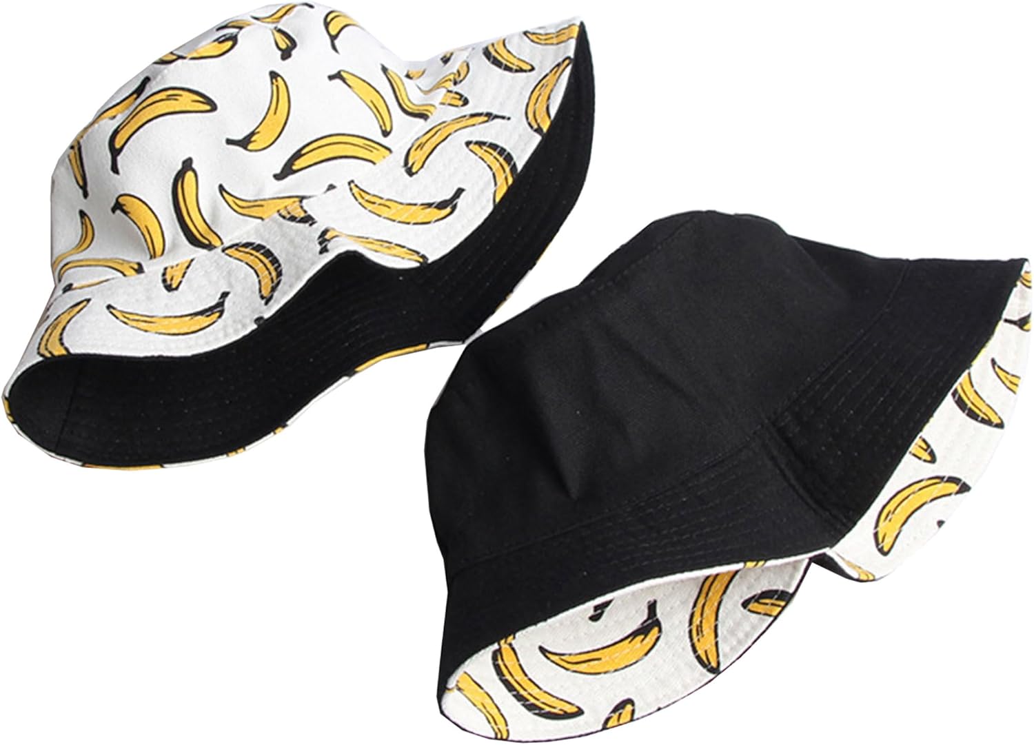 Fruit Print Bucket Hat Reversible Packable Sun Hat for Women Men