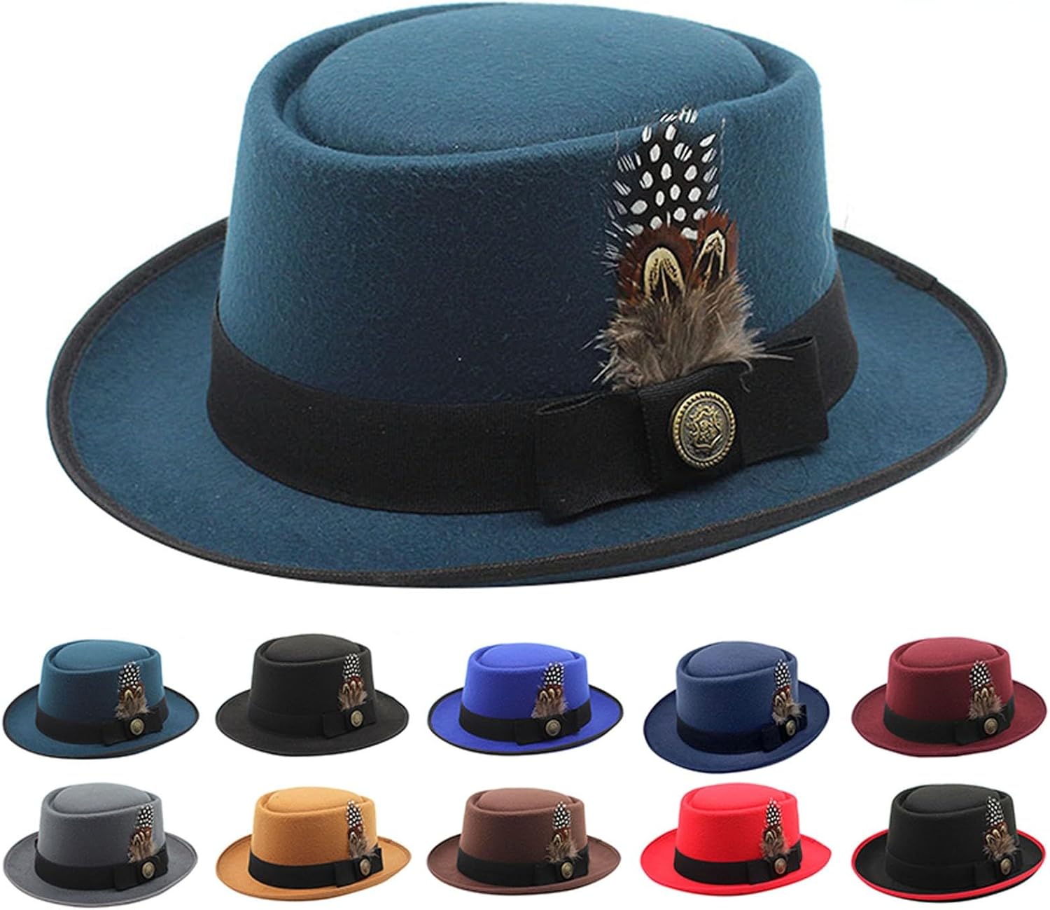 Generic Short Brim Fedora Hats for Men Women