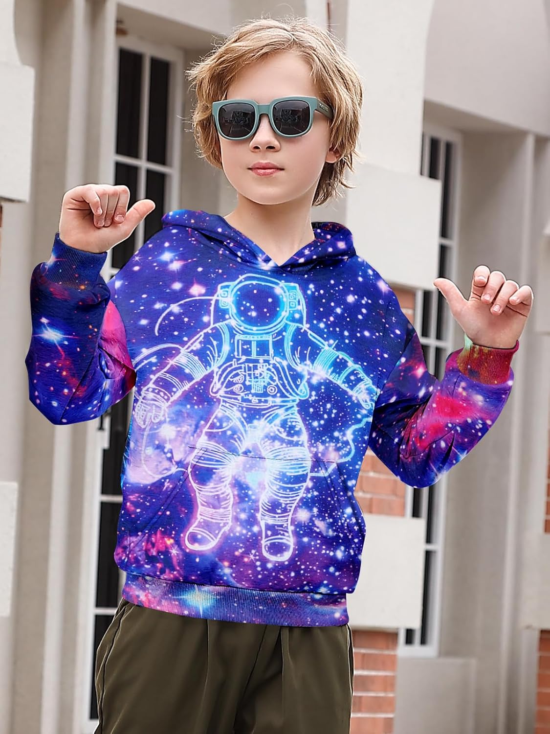 Goodstoworld Boys Girls Warm Fleece 3D Graphic Hoodie