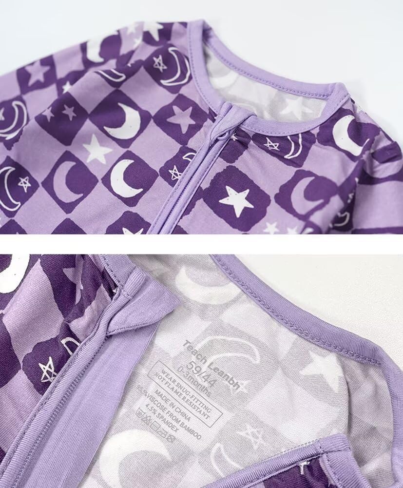 Teach Leanbh Soft Bamboo Viscose Baby Romper with Mittens and Feet Cuffs