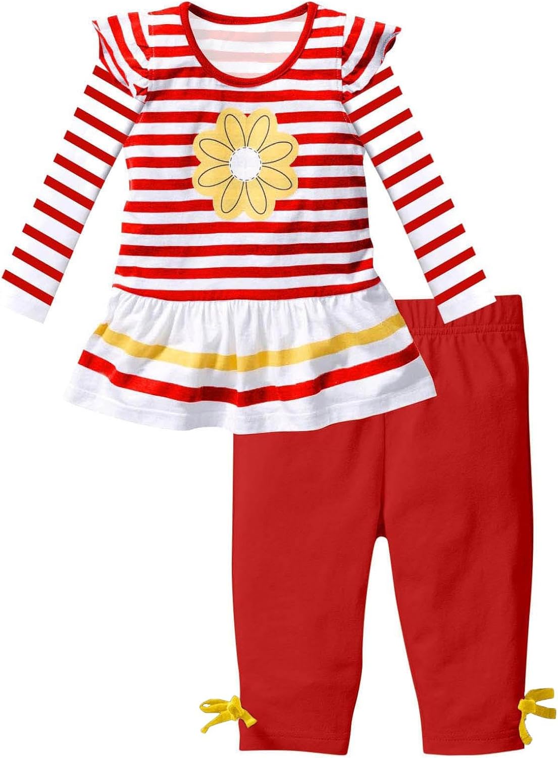Striped Daisy Graphic Top and Pants